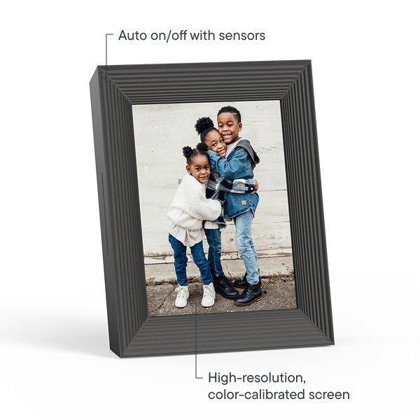 Image showing the front of Aura White Quartz Mason Frame and highlighting it's features
